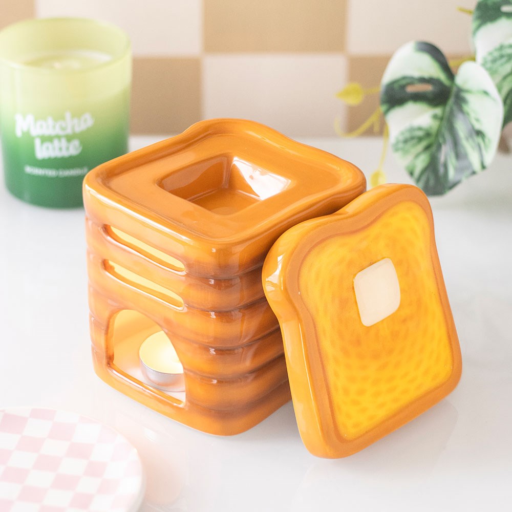 Toast Stack Oil Burner & Wax Warmer with lid off