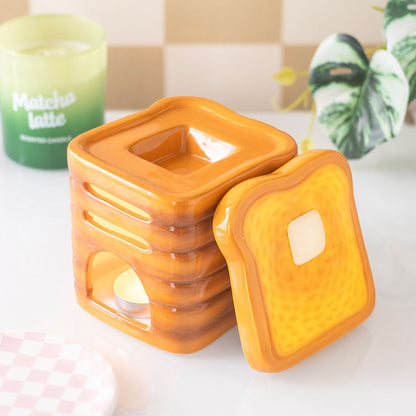 Toast Stack Oil Burner & Wax Warmer with lid off