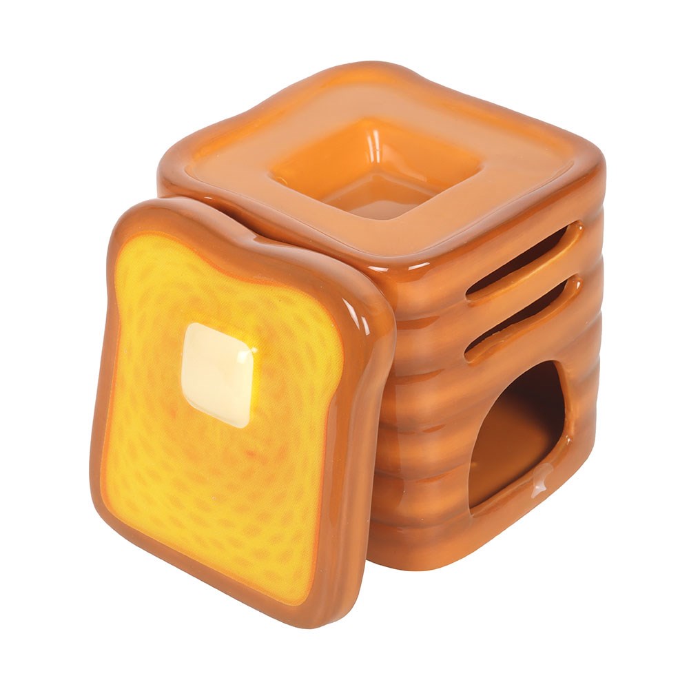 Toast Stack Oil Burner & Wax Warmer white background lid off