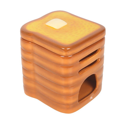 Toast Stack Oil Burner & Wax Warmer white background lid off