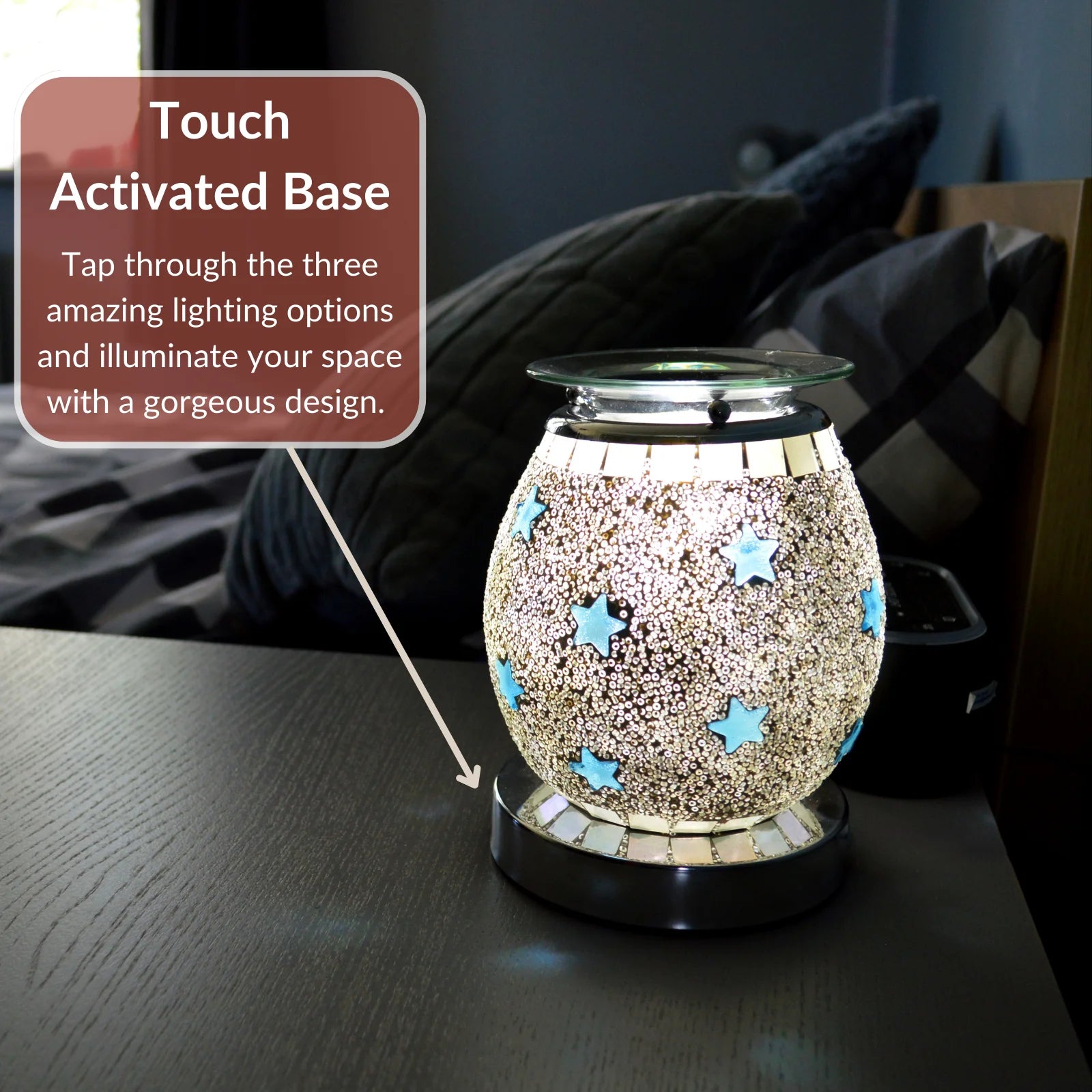 Touch Mosaic Blue Star Electric Melt Warmer