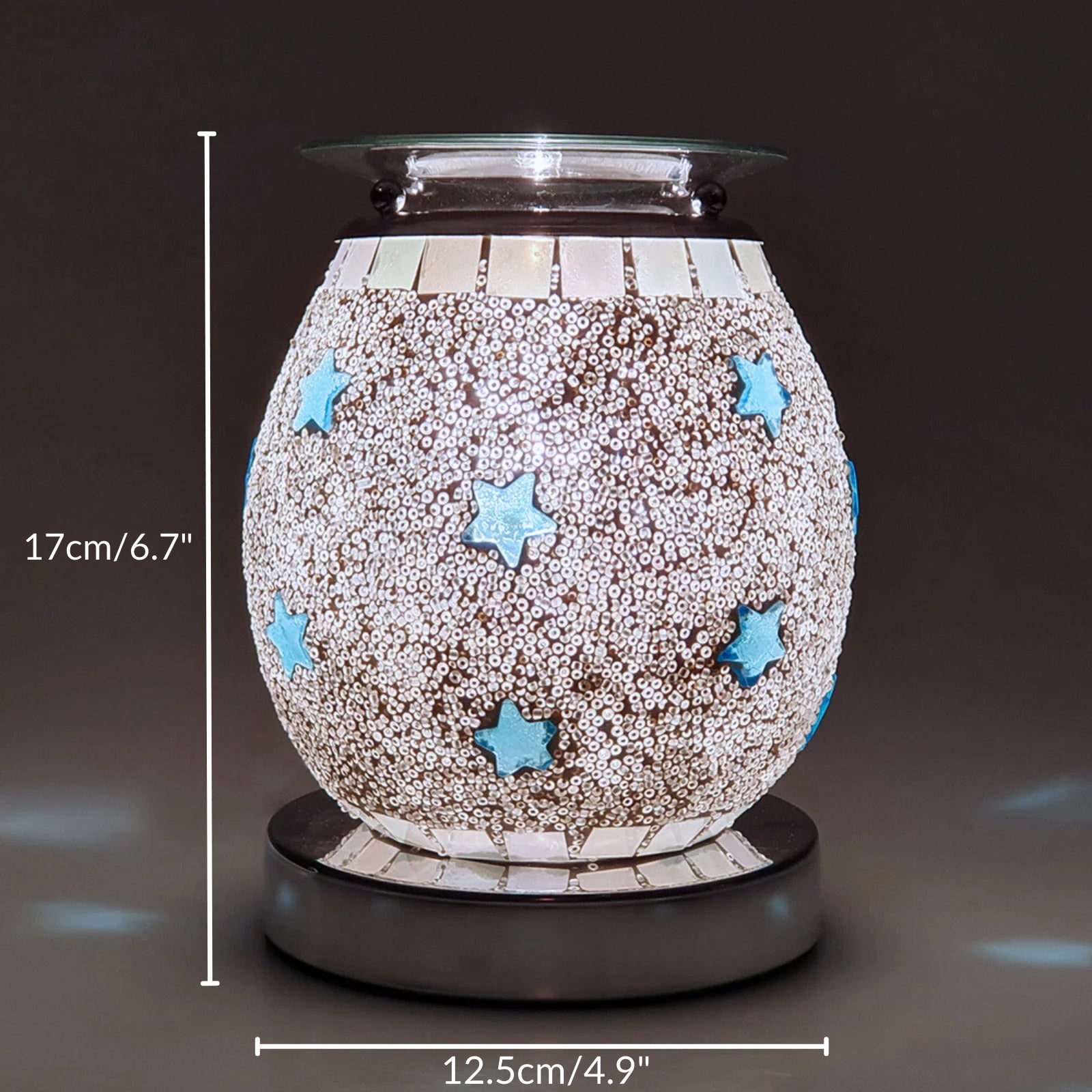 Touch Mosaic Blue Star Electric Melt Warmer
