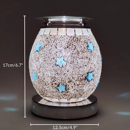 Touch Mosaic Blue Star Electric Melt Warmer