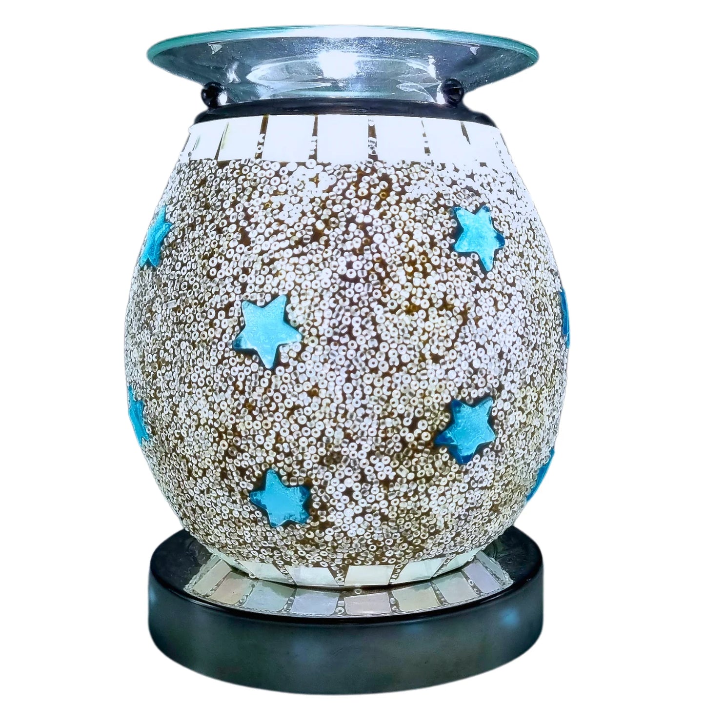 Touch Mosaic Blue Star Electric Melt Warmer