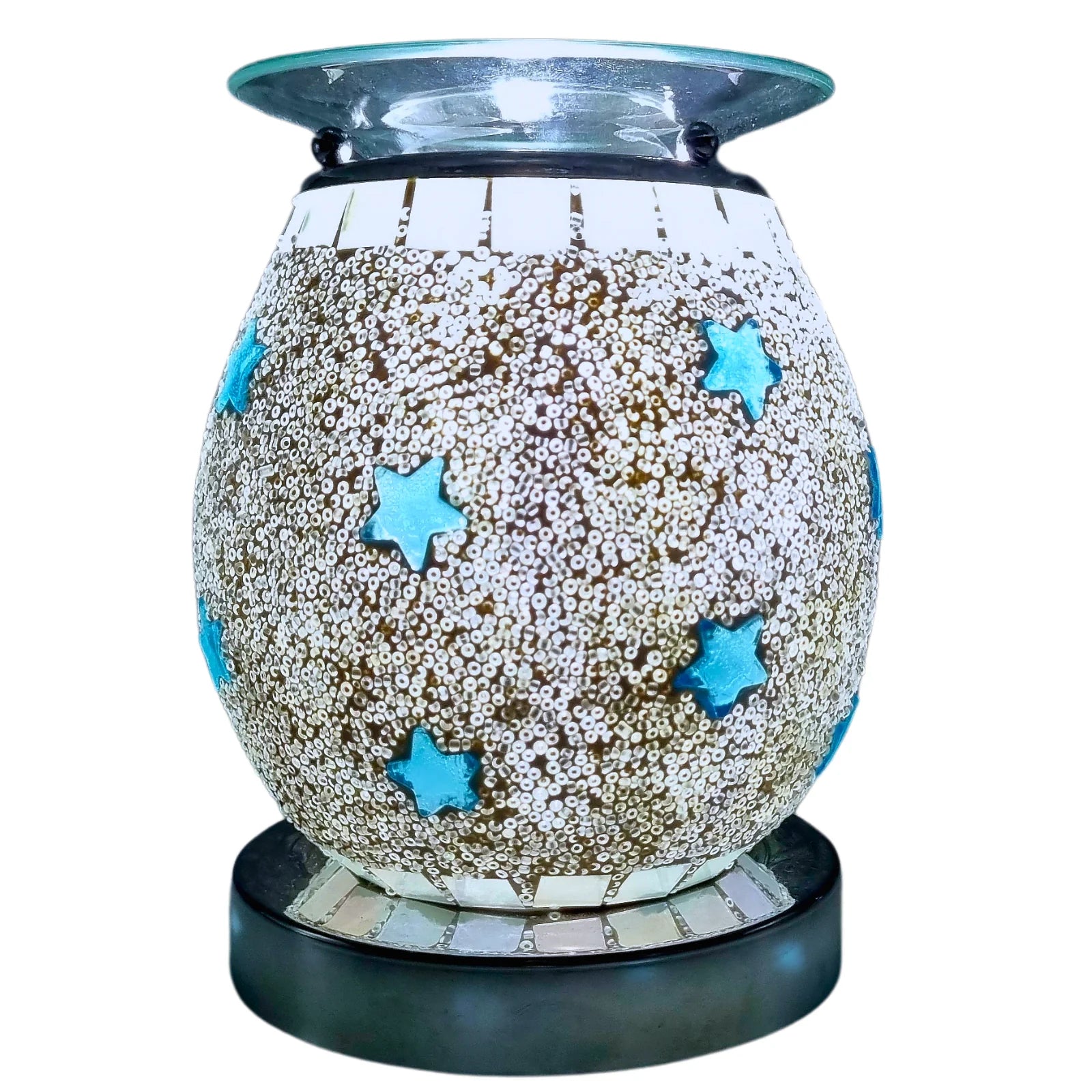 Touch Mosaic Blue Star Electric Melt Warmer
