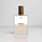 Perfume bottle labeled 'Vanilla Coco' on a light gray background