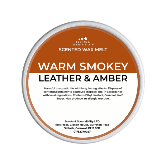 Warm Smokey Leather & Amber Segment Pot Wax Melt