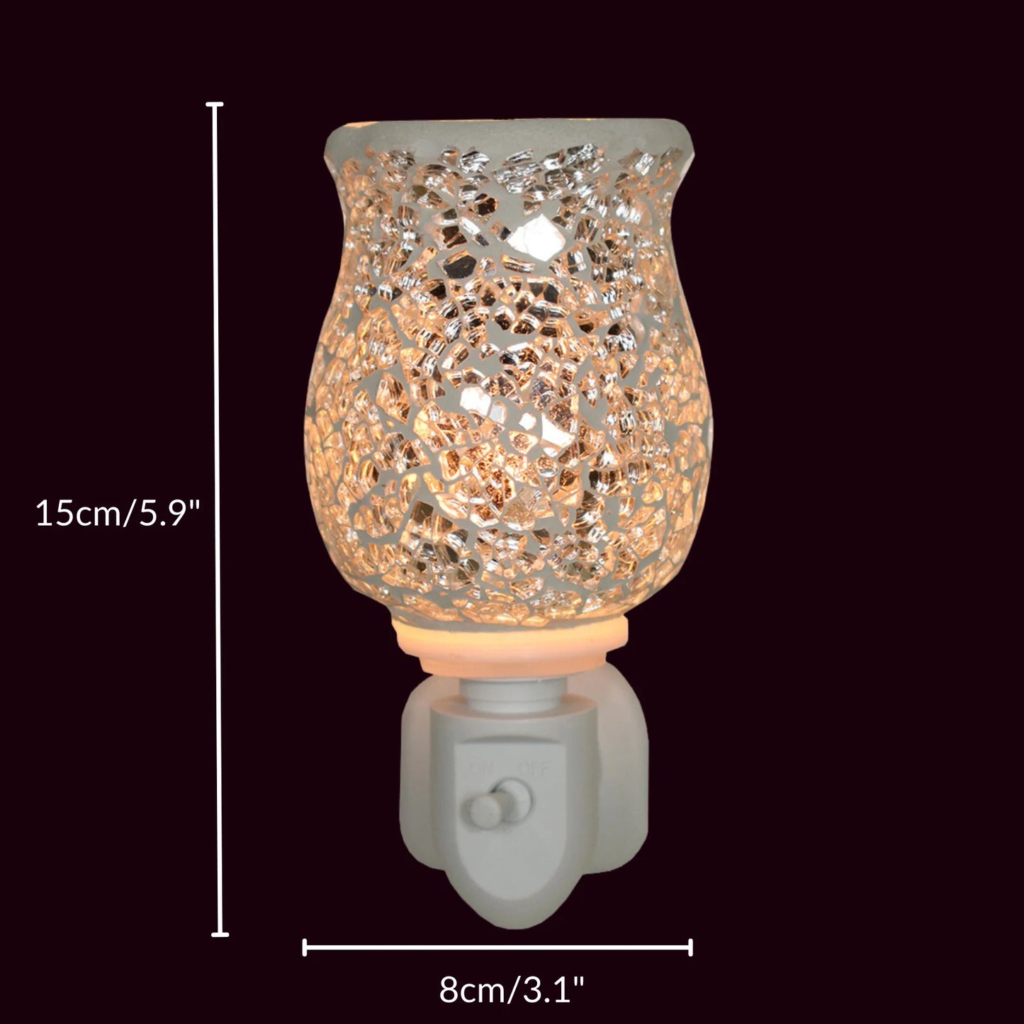 Wax Melt Burner Plug In - Mosaic Silver