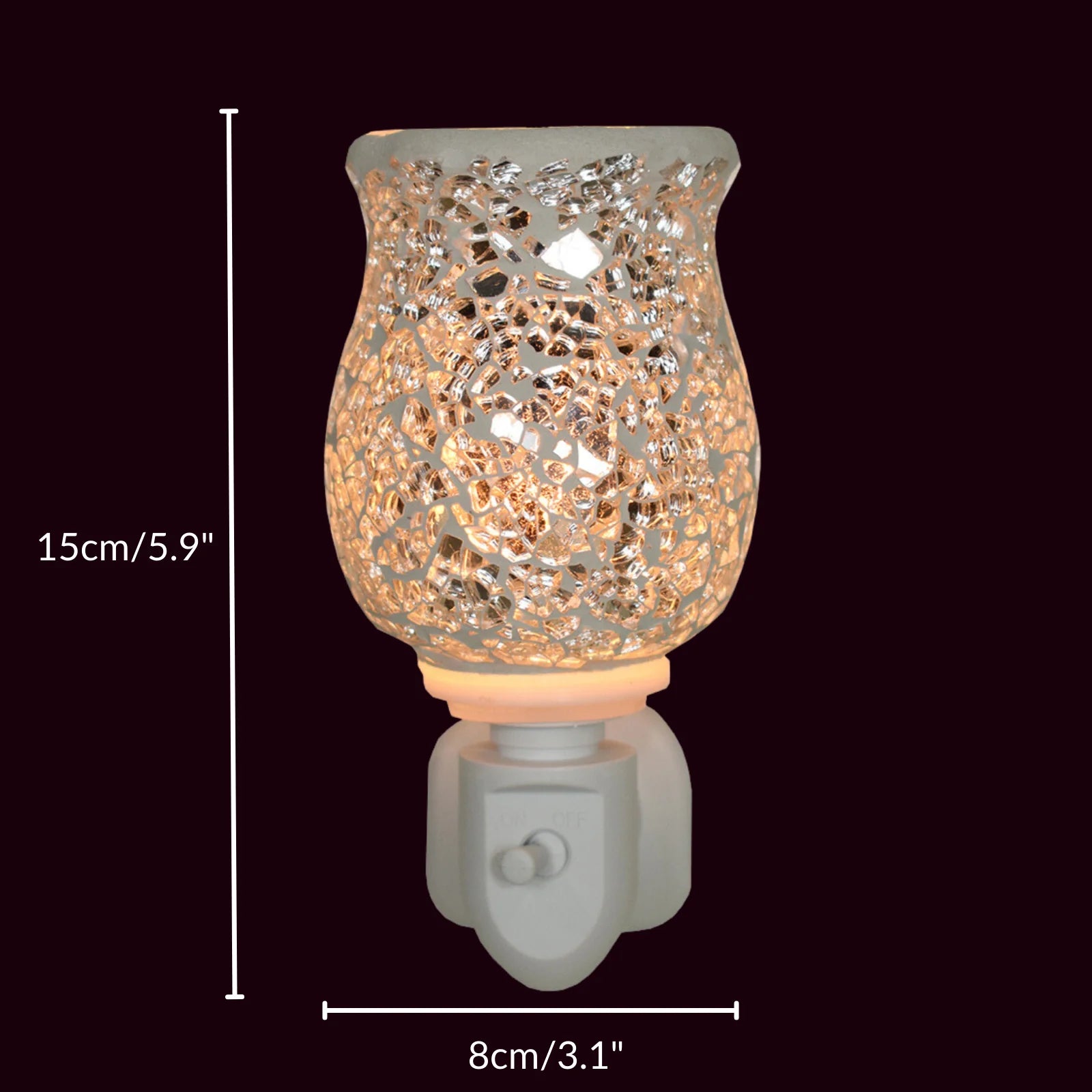 Wax Melt Burner Plug In - Mosaic Silver