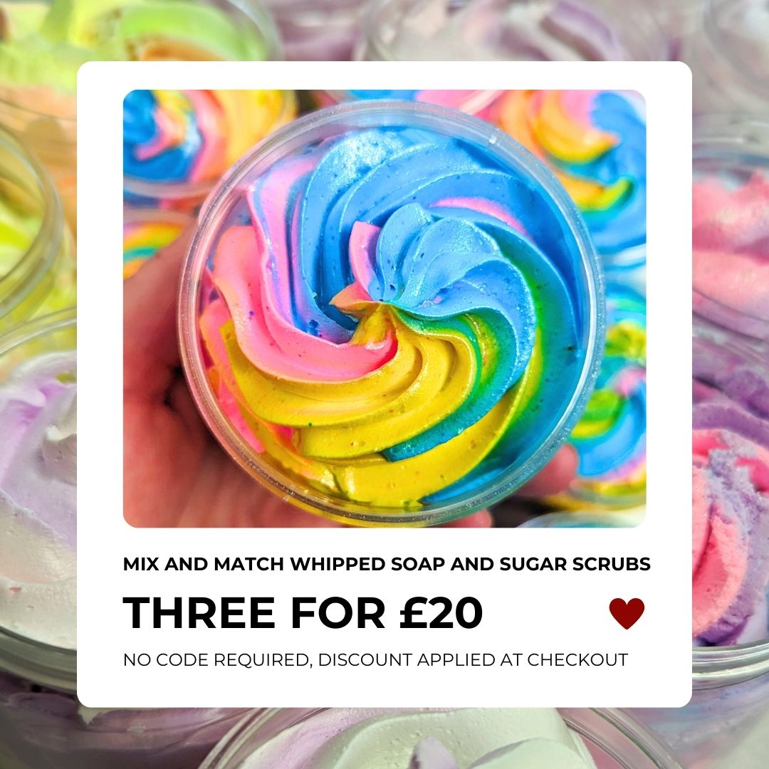 Whipped Soap Whipped Body Butter Sugar Scrubs 3 for £20