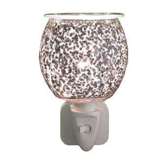 Wax Melt Burner Plug In - Silver Glitter Star