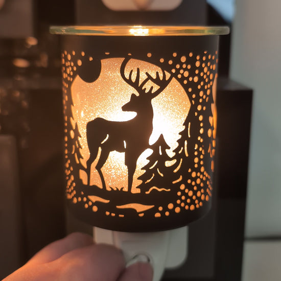 Wax Melt Burner Plug In - Stag Black