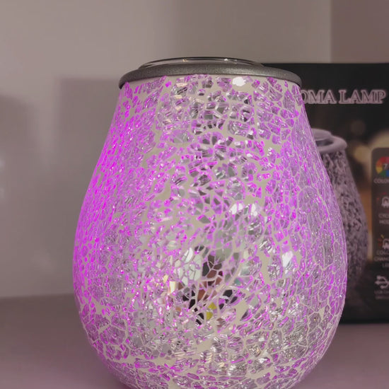 Mosaic Aroma Lamp Colour-Changing Electric Wax Melt Warmer Cycling through colours in the daylight