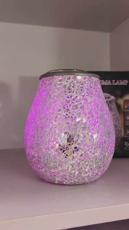 Mosaic Aroma Lamp Colour-Changing Electric Wax Melt Warmer Cycling through colours in the daylight