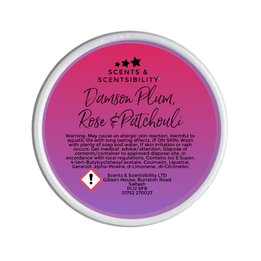 Damson Plum, Rose & Patchouli Segment Pot Wax Melt