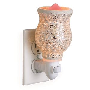 Wax Melt Burner Plug In - Mosaic Silver