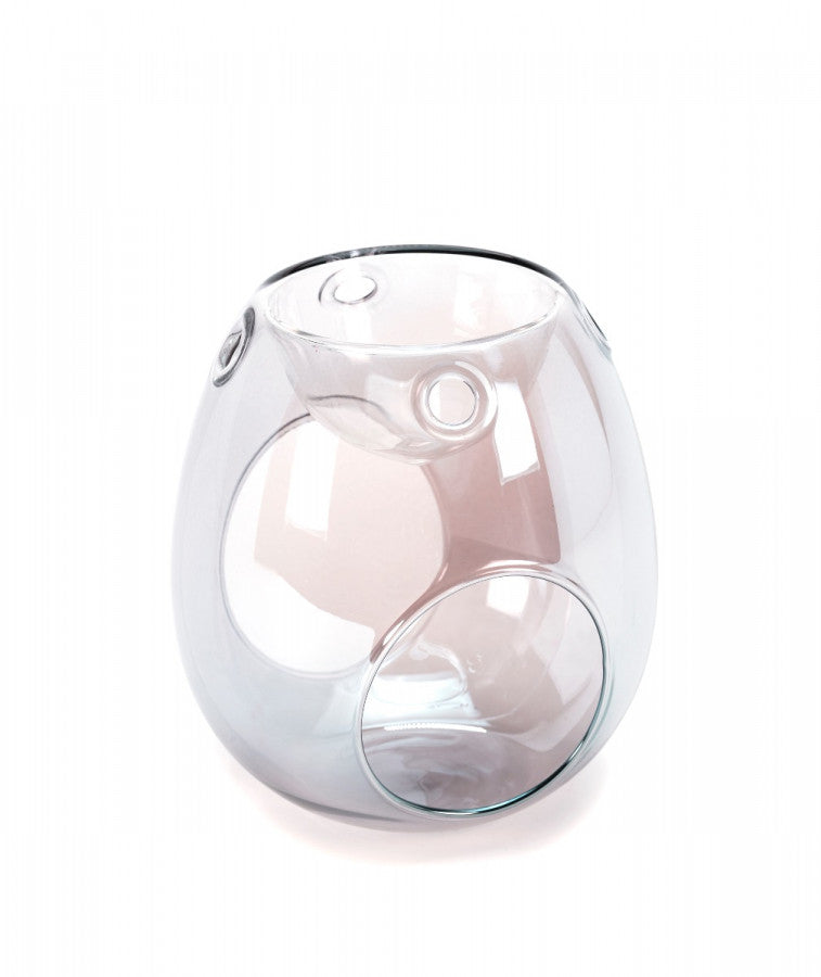Pearl Bluish Grey Glass Wax Melt Burner